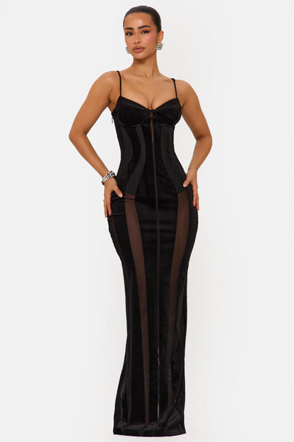 Midnight Velvet Siren Gown
