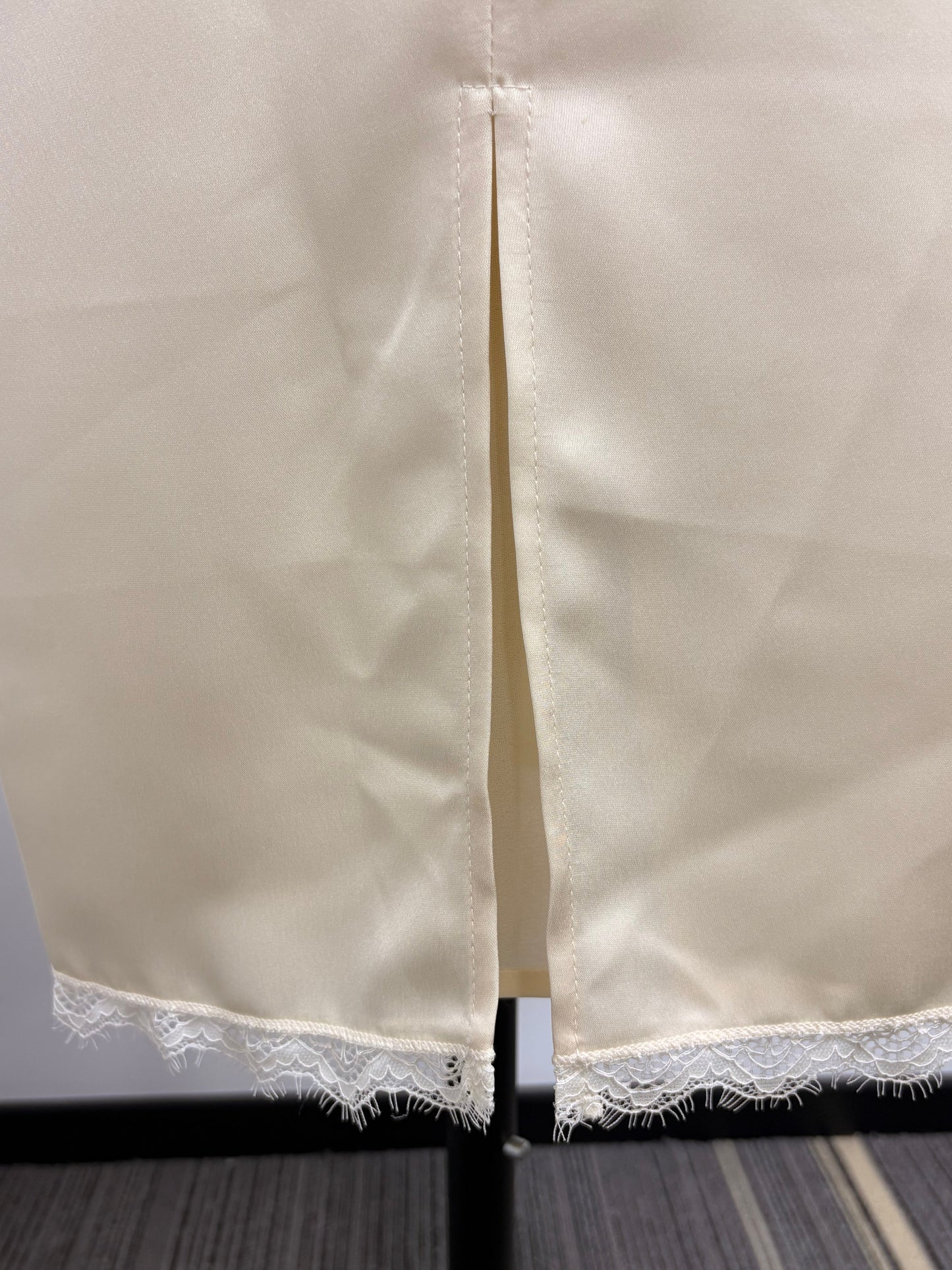 Moonlit Lace & Satin Two-Piece Slip Set - Enchanted Ivory