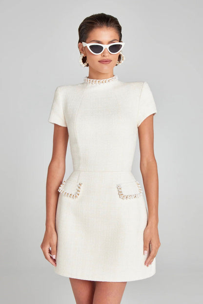 Ivory Couture Pocket Dress