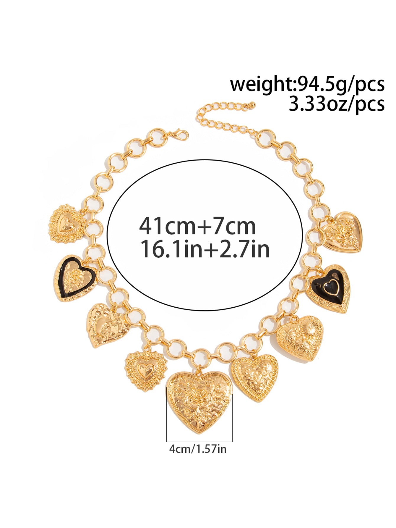 Aurielle Heart Chain Necklace