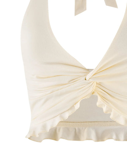 Sahara Cross Ruffle Top